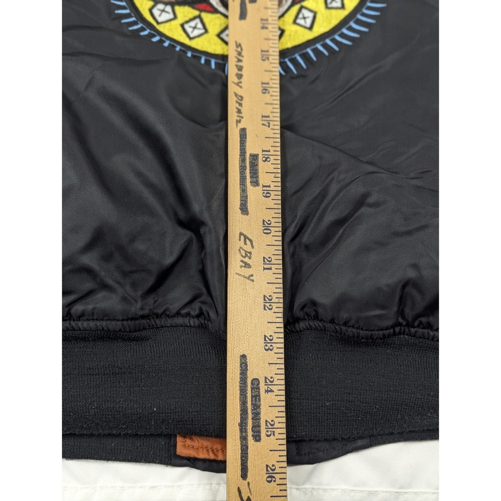 Ed Hardy Bomber Jacket Black Tattoo Patch Dragon Mens‎ Large - Picture 11 of 16